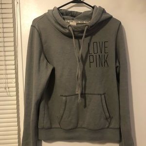 Pink Victoria Secret hoodie gray